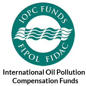 Green and white logo of the International Oil Pollution Compensation Funds (IOPC Funds), featuring a circular design with wave-like lines representing water or oil, surrounded by the full name of the organization.